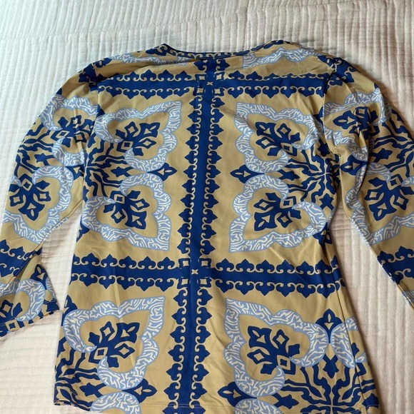 J McLaughlin~Art 2Wear~Statement Print Catalina Cloth Signature Top, Small - Picture 6 of 7